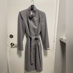 COPY - Authentic Ted Baker Rose Wool Wrap Coat in Gray